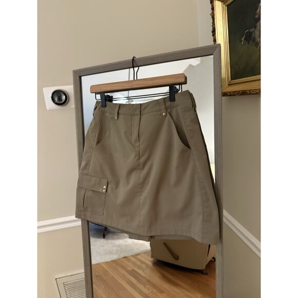 Tail Skirt Women 4 Brown Skort Mini A-Line Golf Tennis Slit Outdoor Performance - Picture 1 of 3